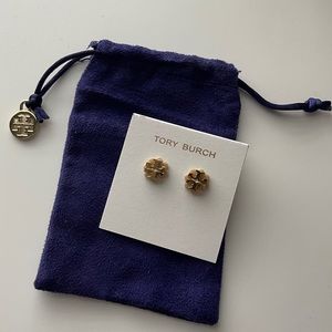 Tory Burch Logo Stud Earrings